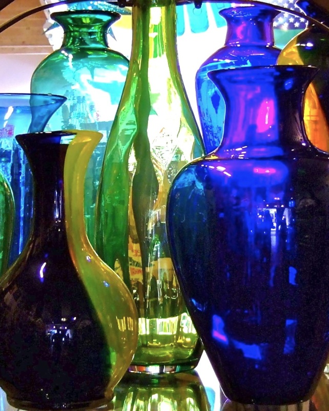 Coloured Glass bottles
