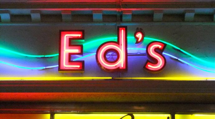 Ed's Diner neon sign london