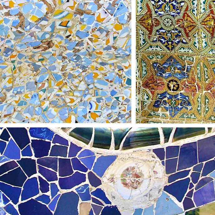 gaudi mosaic collage