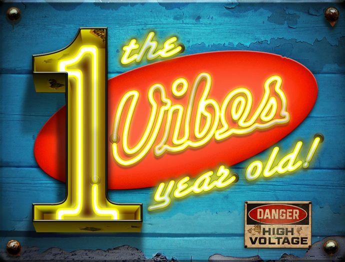 The Vibes First Birthday neon sign